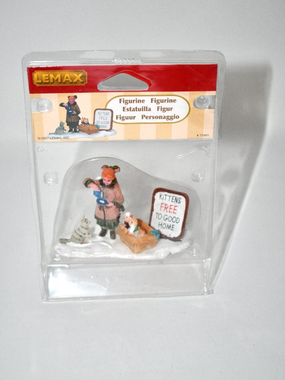 Lemax 2007 Free To Good Home Kittens Christmas Village Figurine, NWT